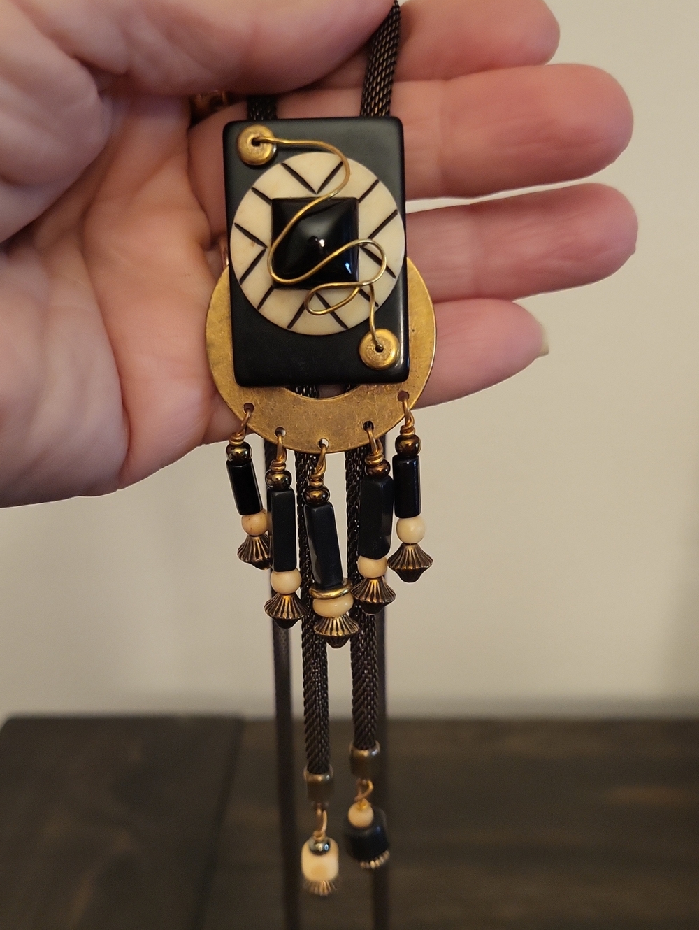 Vintage Bennet Clasp Art Deco Modernist Bolo Tie